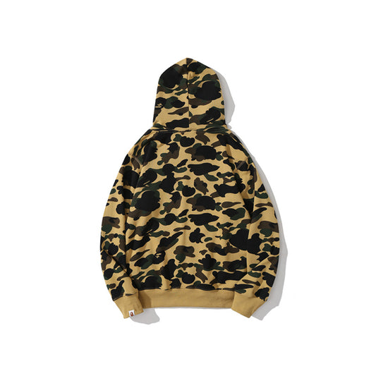 A Bathing Ape BAPE Camouflage Kangaroo Hoodie Yellow