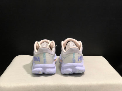 Hoka One One Kawana Cushioning Comfortable Gym Running Shoes Sneakers White/Purple