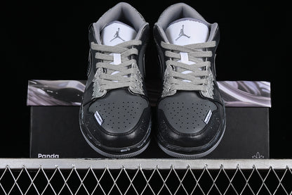 Nike Air Jordan 1 Low Black Grey Silver Sneakers