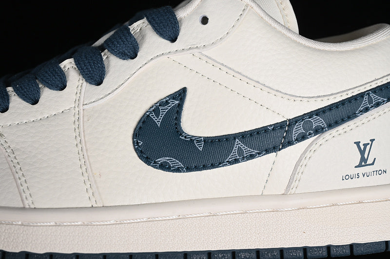 Nike Air Jordan 1 Low LV Blue Sole White Sneakers
