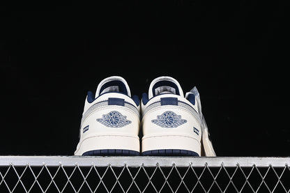 Nike Air Jordan 1 Low Supreme Blue Sole White Sneakers