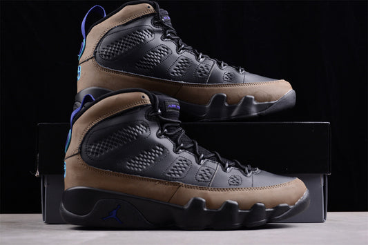 Nike Air Jordan 9 Retro Light Olive Black Brown Sneakers