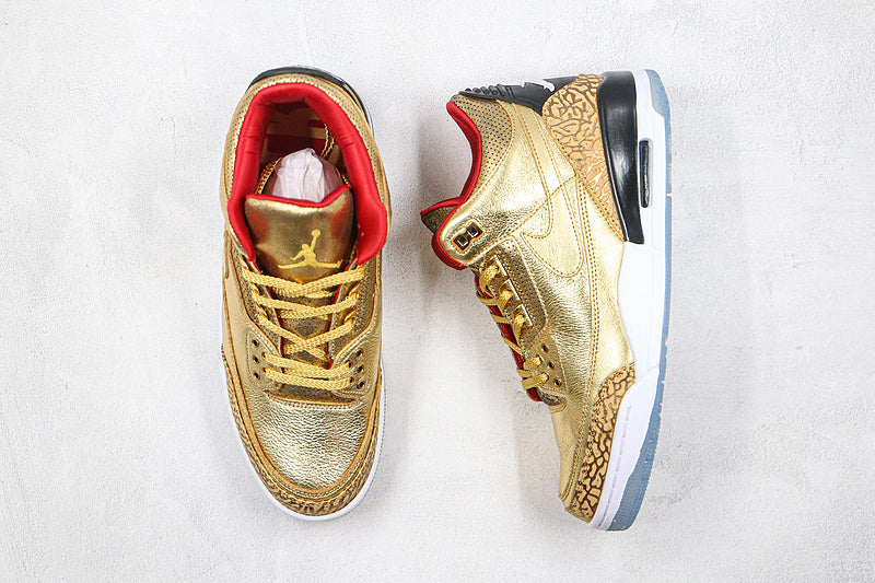 Nike Air Jordan 3 Retro Spike Lee Gold Oscars Sneakers Special Edition