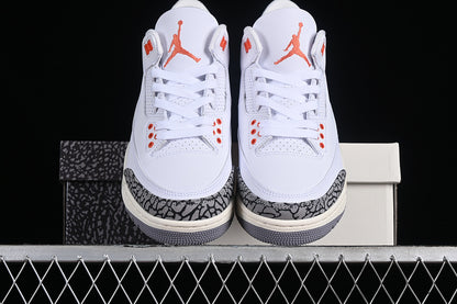 Nike Air Jordan 3 Retro Georgia Peach White Cosmic Clay Cement Grey Sneakers