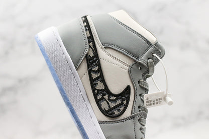 Nike Air Jordan 1 High-top Wolf Grey Sneakers Dior Joint Edition