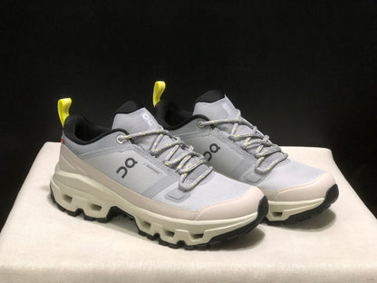 On Running Cloudrock Low WP Hiking Outdoor Shoes Light Grey