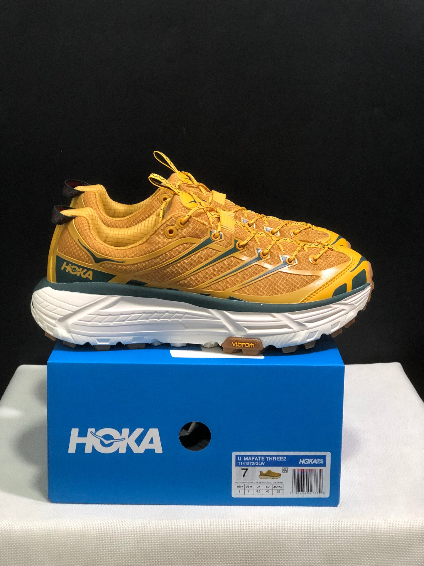 Hoka One One Mafate Three 2 Anti-slip Running Shoes Sneakers Yellow