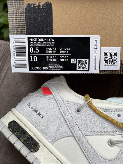 Nike Dunk Low Off-White Lot 37 of 50 White Sneakers