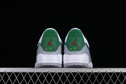 Nike Air Jordan Legacy 312 Low White Wolf Grey Pine Green Sneakers