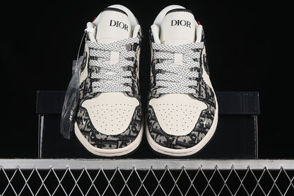 Nike Air Jordan 1 Low DIOR Black White Sneakers