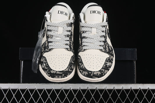 Nike Air Jordan 1 Low DIOR Black White Sneakers