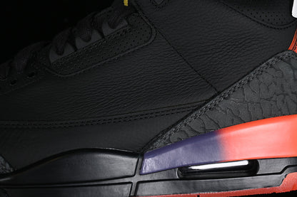 Nike Air Jordan 3 Retro Rio J. Balvin Black Solar Flare Total Crimson Abyss Sneakers