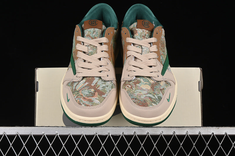 Nike Air Jordan 1 Low Travis Scott Fragment Design Grey Brown Green Multicolour Sneakers