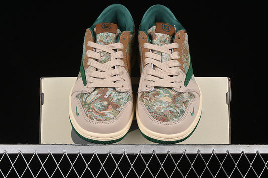 Nike Air Jordan 1 Low Travis Scott Fragment Design Grey Brown Green Multicolour Sneakers