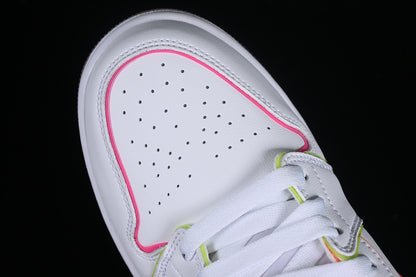 Nike Air Jordan 1 Mid GS Edge Glow White Pink Blast Sneakers