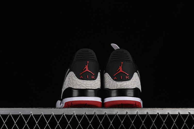 Nike Air Jordan Legacy 312 Low Black Gym Cement Grey Red Sole Sneakers