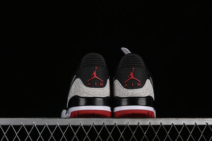 Nike Air Jordan Legacy 312 Low Black Gym Cement Grey Red Sole Sneakers