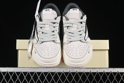 Travis Scott Fragment Design Nike Air Jordan 1 Low OG SP Wolf Grey White Sneakers
