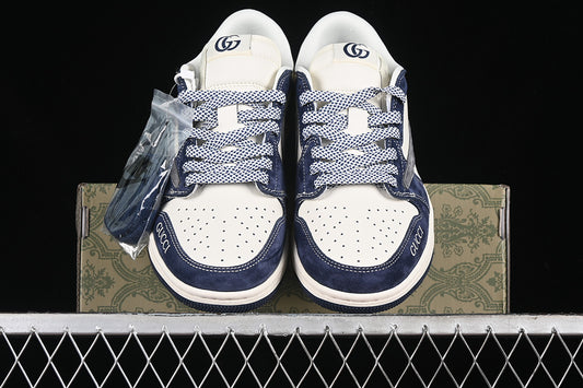 Travis Scott Fragment Design Nike Air Jordan 1 Low OG SP Gucci Navy White Sneakers