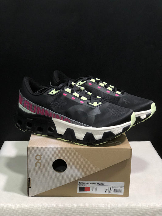 On Running Cloudmonster Hyper Black/White Running Shoes