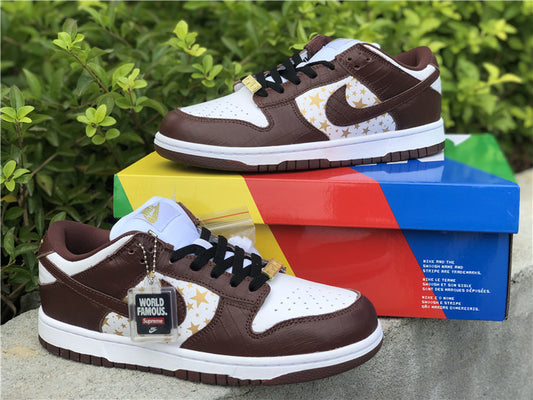 Nike Supreme x Dunk OG SB QS Low Barkroot Brown Sneakers