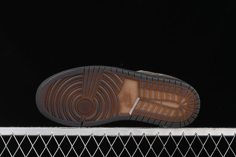 Nike Air Jordan 1 Low Summit White Brown Metal Zinc Sneakers