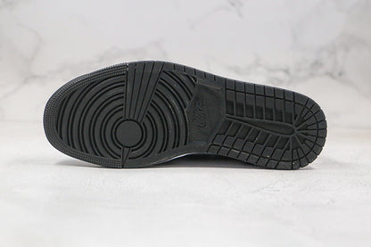 Nike Air Jordan 1 Retro Black White Crocodile Leather Sneakers