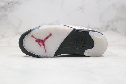 Nike Air Jordan 5 Retro Low-Top White/Fire Red/Black Sneakers