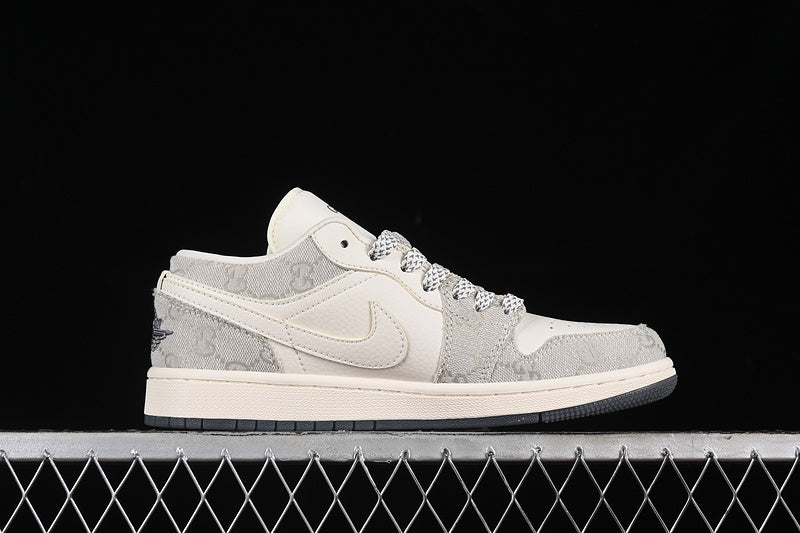 Nike Air Jordan 1 Low GUCCI White Grey Sneakers