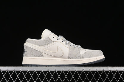 Nike Air Jordan 1 Low GUCCI White Grey Sneakers