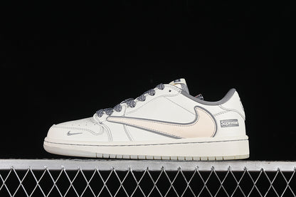 Nike Air Jordan 1 Low Travis Scott Fragment Design Supreme OG SP Grey White Sneakers