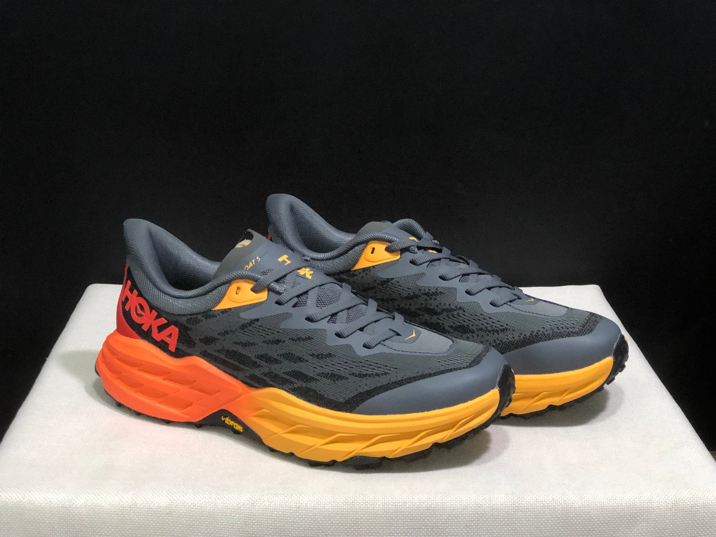 Hoka One One Speedgoat 5 Trail Running Shoes Sneakers Dark Grey
