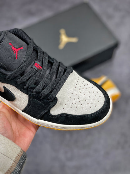 Nike Air Jordan 1 Low Sail University Gold Sneakers