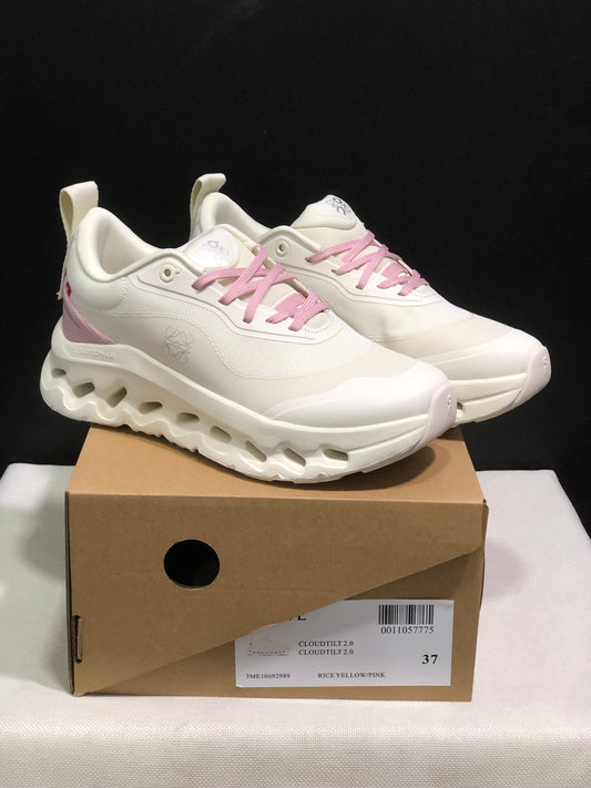 LOEWE x On Running Cloudtilt 2.0 Casual Sports Shoes Rice Yellow/Pink