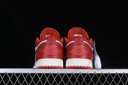 Nike Air Jordan 1 Low SE White Dune Red Sneakers