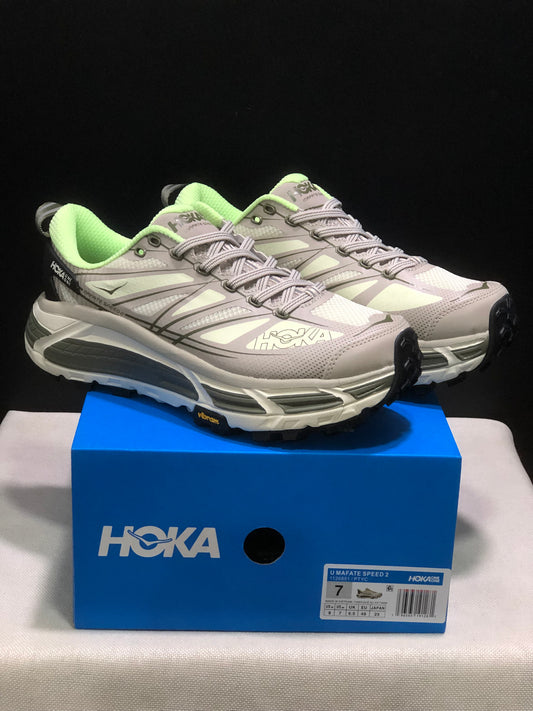 Hoka One One Mafate Speed 2 Mountain Anti-slip Running Shoes Sneakers Gray