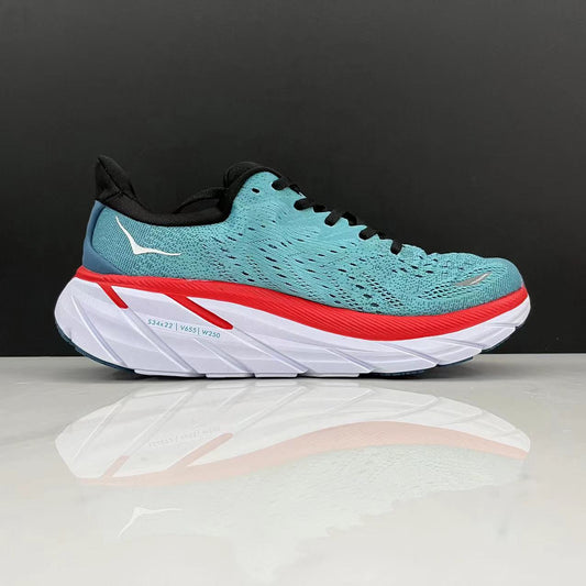 Hoka One One Clifton 8 Fashion Shoes Shock-absorbing Sneakers Turquoise