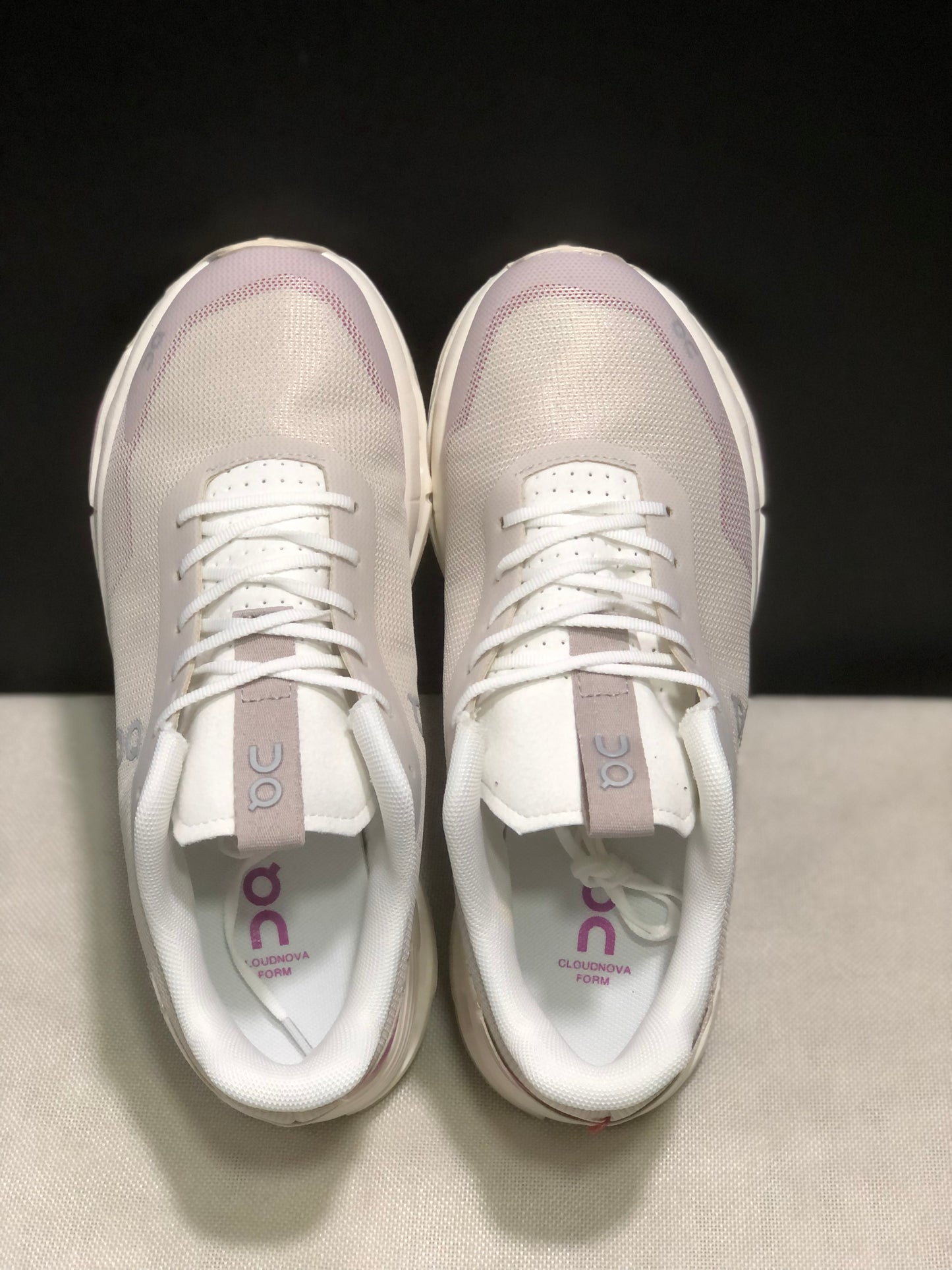 On Running Cloudnova Form 2 Fashionable Casual Running Shoes Pearl/Raspberry