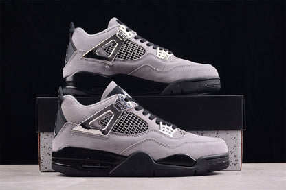Nike Air Jordan 4 Retro LightI Iron Ore Sail Neutral Grey Black Sole Sneakers