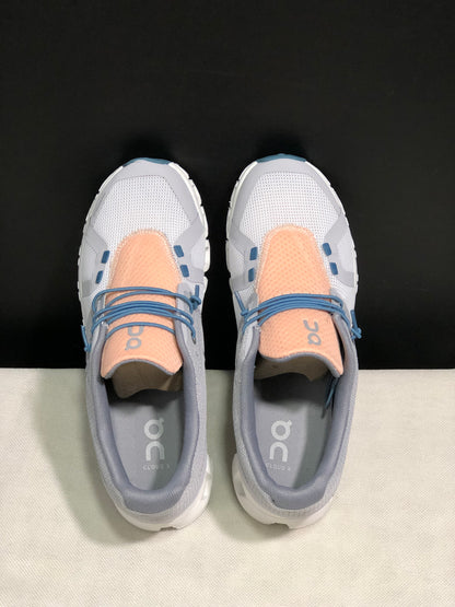 On Running Cloud 5 Lightweight Running Shoes Clacial Grey/Light Orange