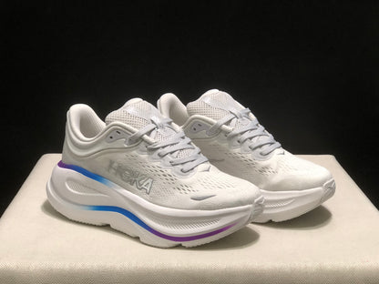 Hoka One One Bondi 9 Comfortable Low-top Running Shoes White Sneakers