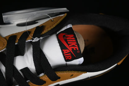 Nike Air Jordan 1 Low OG Black Sole White Earthy Yellow Sneakers