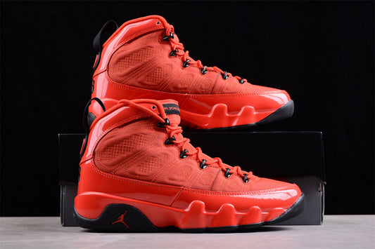 Nike Air Jordan 9 Retro Black Sole Chile Red Sneakers