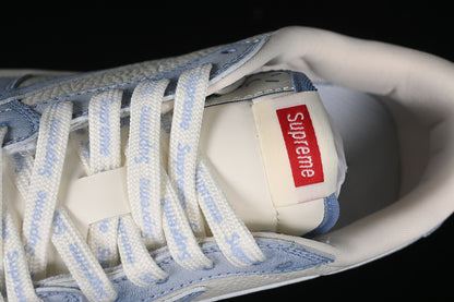 Nike Air Jordan 1 Low Supreme Travis Scott Fragment Design OG SP White Denim Light Blue Sneakers