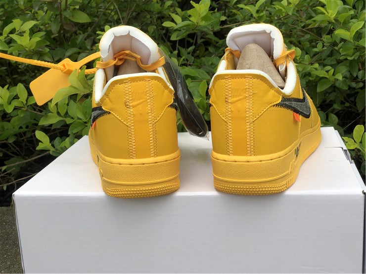 Nike Air Force 1 Low Off White ICA University Gold/Metallic Silver Sneakers