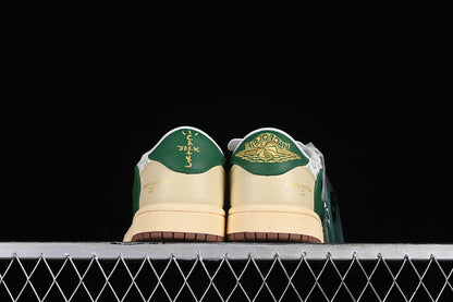 Nike Air Jordan 1 Low LV Travis Scott Fragment Design OG SP White Yellow Green Sneakers