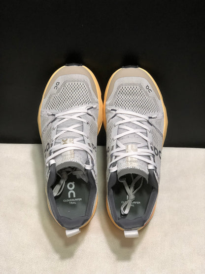 On Running Cloudsurfer Trail Waterproof Comfortable And Breathable Running Shoes Silver/Gold