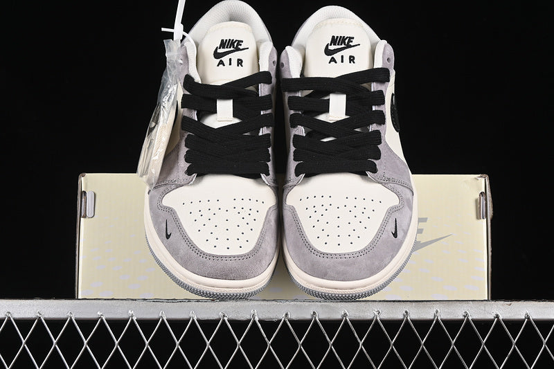 Nike Air Jordan 1 Low White Grey Black Sneakers