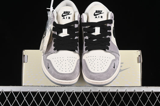 Nike Air Jordan 1 Low White Grey Black Sneakers