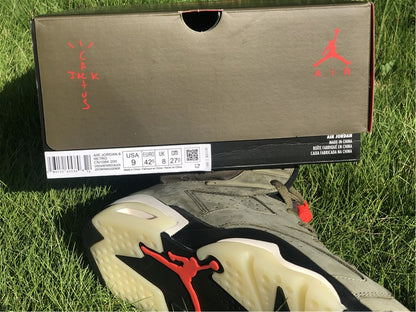 Nike Air Jordan 6 Retro SP Travis Scott Olive Green Sneakers